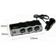 Adaptor USB Auto bricheta cu 3 porturi si iluminare, 12V/24V - WF0120