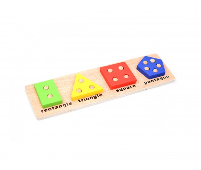 Sortator din lemn, Jucarie educativa pentru copii cu forme geometrice - 22261472B