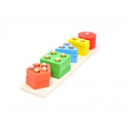 Jucarie creativa de lemn cu forme geometrice - Distractie pentru copii! Jucarie creativa de lemn cu forme geometrice - Distractie pentru copii!