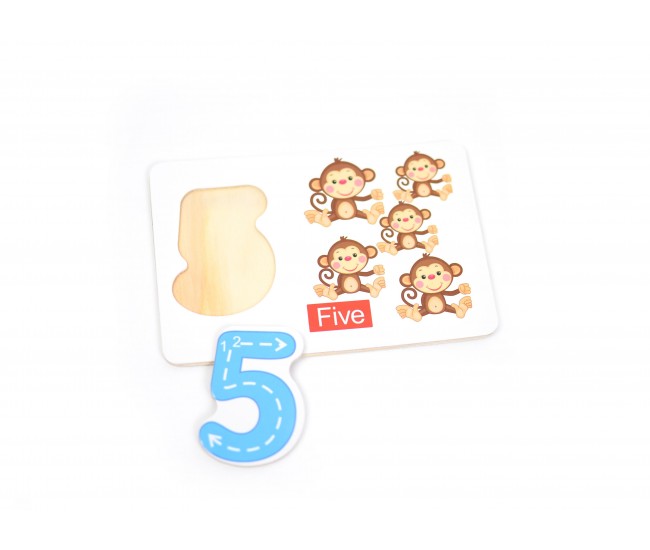 Sortator din lemn tip puzzle cu cifre, joc de educativ pentru copii - 22200016 Sortator din lemn tip puzzle cu cifre, joc de educativ pentru copii - 22200016