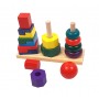Jucarie din lemn cu forme geometrice - Joc de logica si indemanare - 5431R