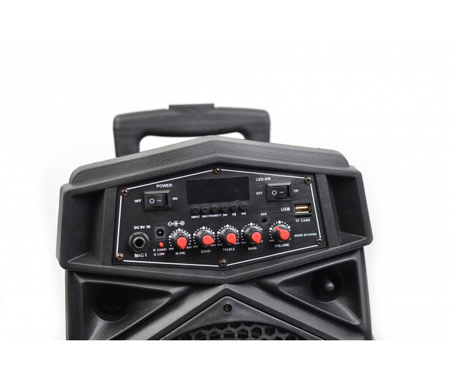 Boxa Portabila Activa bluetooth, cu led-uri si USB/SD CARD, RADIO FM - SPF8