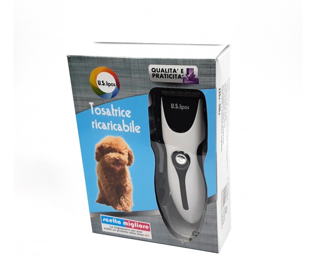 Masina de tuns caini de talie mica U.S. Lipos - Aparat reincarcabil de tuns animale 220V - 21029