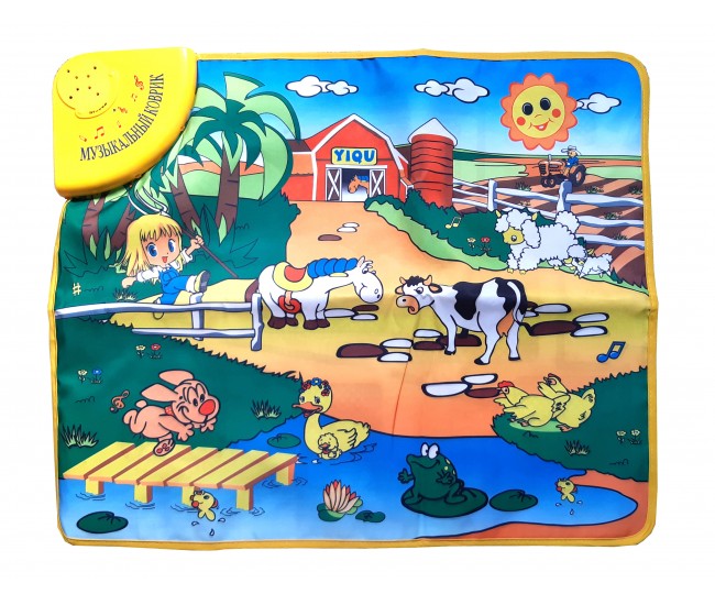 Covor muzical de jucarie pentru copii cu melodii si lumini - Music Farm YQ2912 Covor muzical de jucarie pentru copii cu melodii si lumini - Music Farm YQ2912