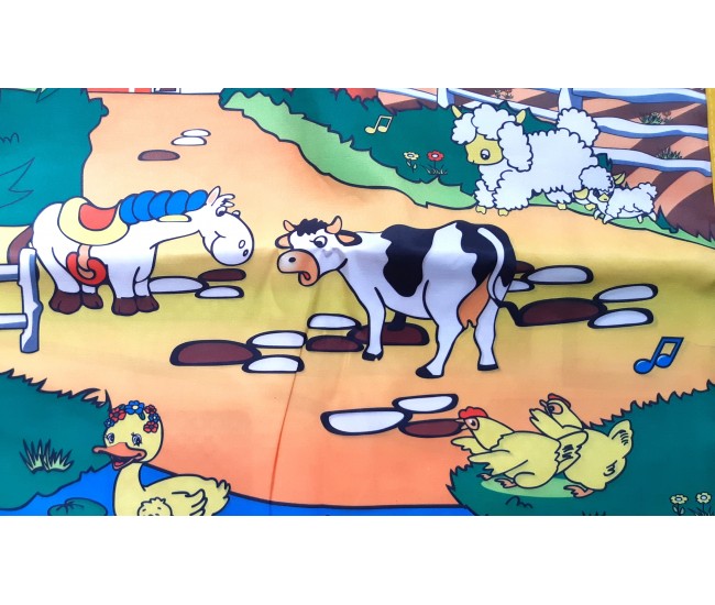 Covor muzical de jucarie pentru copii cu melodii si lumini - Music Farm YQ2912 Covor muzical de jucarie pentru copii cu melodii si lumini - Music Farm YQ2912