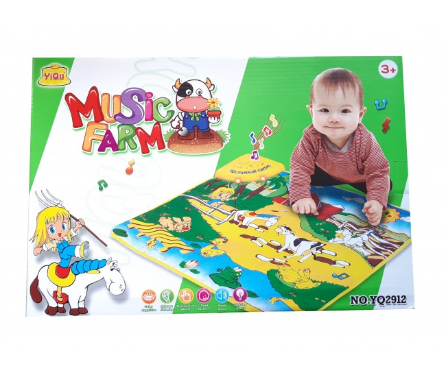 Covor muzical de jucarie pentru copii cu melodii si lumini - Music Farm YQ2912 Covor muzical de jucarie pentru copii cu melodii si lumini - Music Farm YQ2912