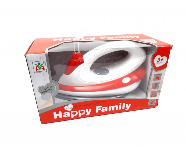 Fier de calcat pentru copii, jucarie cu sunete si luminite, Happy Family - LS820K8