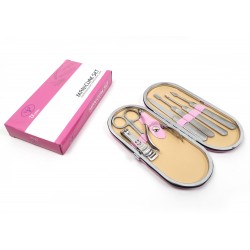 Oferta-Trusa profesionala manichiura Lila Rossa, 7 piese,model oval  RTM8P2