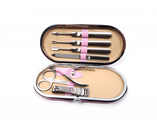 Oferta-Trusa profesionala manichiura Lila Rossa, 7 piese,model oval  RTM8P2