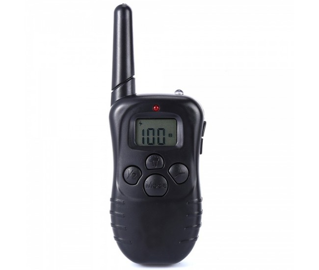 Zgarda electrica pentru dresaj canin, raza 300m, ajustabila, rezistenta la ploaie si praf  - Remote Pet Training Collar LCD Display - 67224