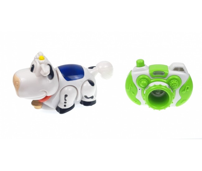 Jucarie interactiva cu camera foto cu infrarosu si vacuta cu lumini - 0052 Jucarie interactiva cu camera foto cu infrarosu si vacuta cu lumini - 0052