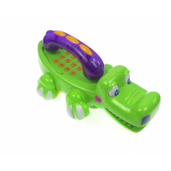 Crocodil, jucarie telefon cu sunete si luminite, pentru copii de la 0-1-3 ani, pe baterii, Q88 Crocodil, jucarie telefon cu sunete si luminite, pentru copii de la 0-1-3 ani, pe baterii, Q88
