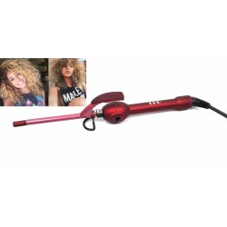 Ondulator profesional de par Perfect Afro, pentru bucle de 9mm Barrel 13.5cm 65W, 80-230 grade, LDR Roz