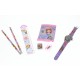 Set ceas pentru copii cu Sofia + portofel, creioane, ascutitoare si guma - COCO8011604