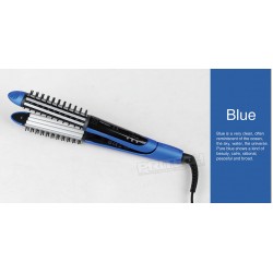 PRODUS RESIGILAT -Placa profesionala ceramica de creponat si ondulat parul PRITECH 2 in 1 - TB913BLUE