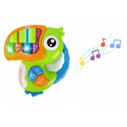 Pianina Papagal pentru copii cu melodii sunete de pasari si animale 