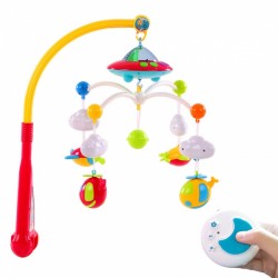 Carusel muzical cu telecomanda, zorzoane, volum reglabil, 108 melodii si proiectie lumini ( baterii ) - 7779A Carusel muzical cu telecomanda, zorzoane, volum reglabil, 108 melodii si proiectie lumini ( baterii ) - 7779A