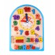 Puzzle matematic cu numaratoare cifre si ceas, jucarie educativa din lemn cu 27 piese - TW06