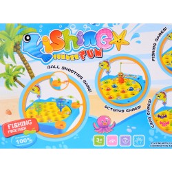 Joc pescuit cu undite si pestisori colorati, jucarie cu baterii pentru copii