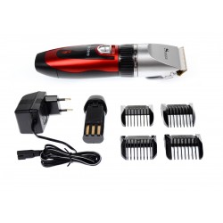 Masina profesionala de tuns, lama din titan si cutit ceramic, doi acumulatori inclusi, Surker SK2019