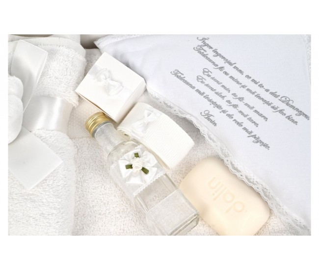 Trusou Botez alb pentru baieti si fete set complet pentru botez TRBABY2