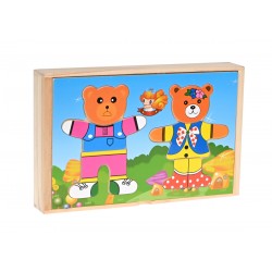 Joc interactiv, stilizeaza ursuletii, din lemn - 22250759