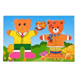 Joc interactiv, stilizeaza ursuletii, din lemn - 22250759