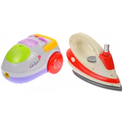 Set aspirator si fier de calcat, jucarie pentru copii, Happy Family - LS8237K