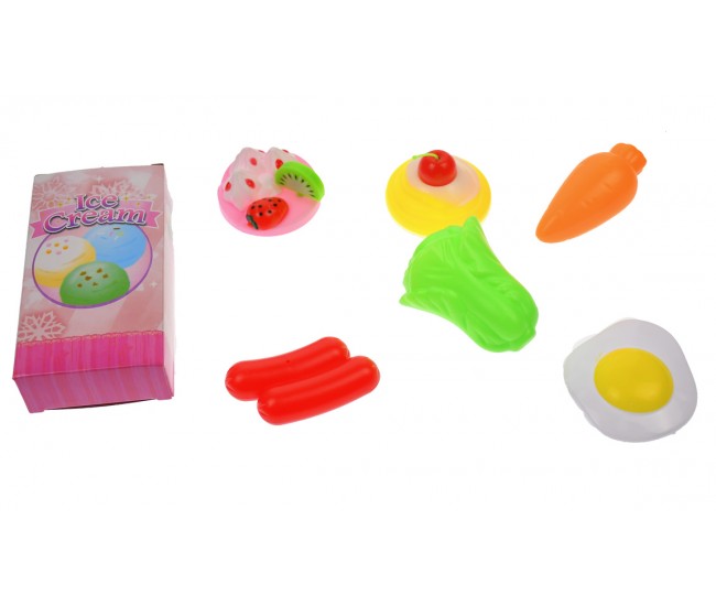 OFERTA! Set Bucatarie de jucarie cu mancare, ustensile, recipiente, sunete si lumini pentru copii - WDA24
