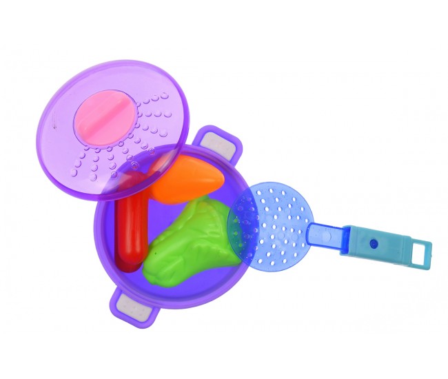 OFERTA! Set Bucatarie de jucarie cu mancare, ustensile, recipiente, sunete si lumini pentru copii - WDA24