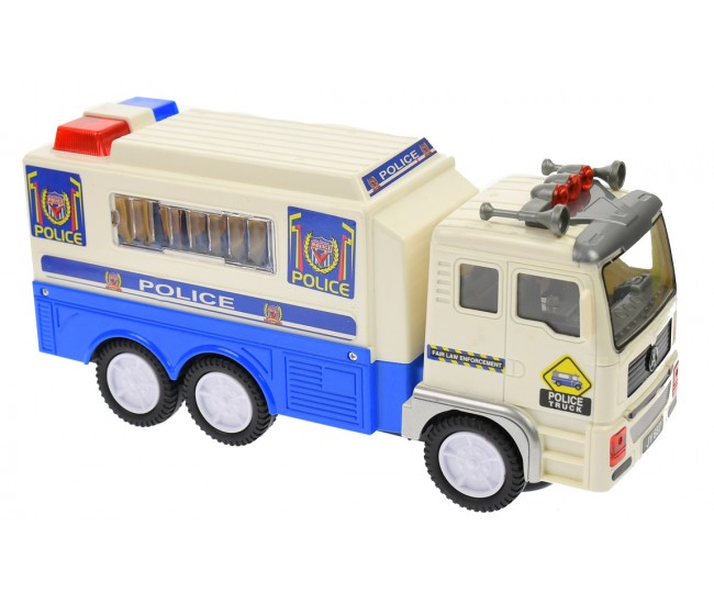 Masina de politie de jucarie cu sunete si luminite, alb - JY687 Masina de politie de jucarie cu sunete si luminite, alb - JY687