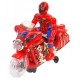 Motocicleta Spiderman de jucarie, cu luminite si sunete, rosie - 346 Motocicleta Spiderman de jucarie, cu luminite si sunete, rosie - 346