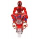 Motocicleta Spiderman de jucarie, cu luminite si sunete, rosie - 346 Motocicleta Spiderman de jucarie, cu luminite si sunete, rosie - 346