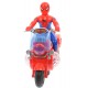 Motocicleta Spiderman de jucarie, cu luminite si sunete, rosie - 99943 Motocicleta Spiderman de jucarie, cu luminite si sunete, rosie - 99943