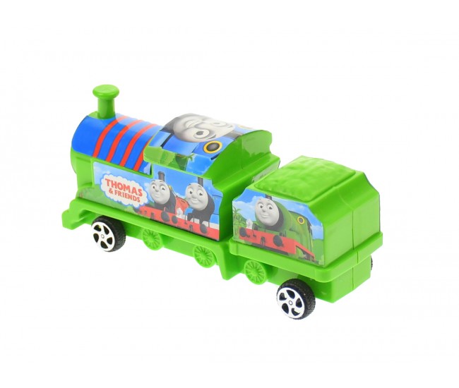 Set figurine de jucarie, cu catelusi, locomotive si elicopter, pentru copii - 07544A