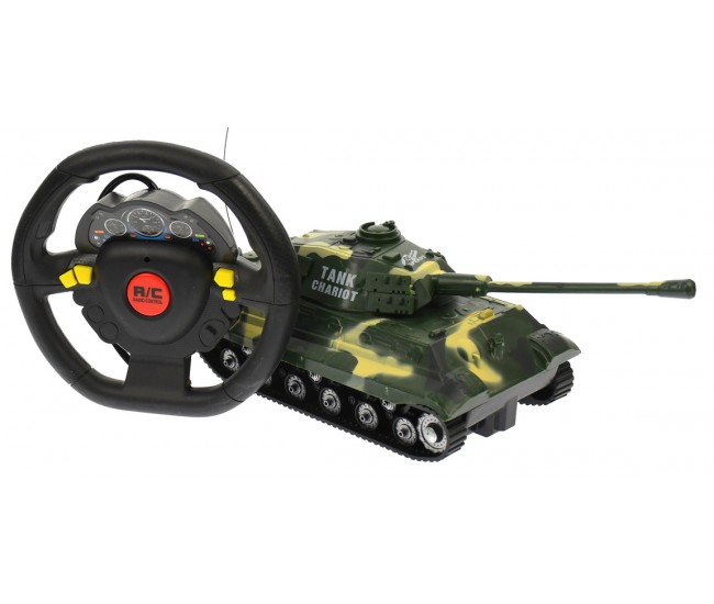Tanc de jucarie cu telecomanda, pentru copii, control de la distanta, verde - AKX5251V