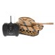 Tanc german de jucarie Panzer IV pentru copii, cu telecomanda, sunete si lumini, control la distanta, maro-verde - 5896M