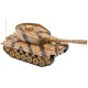 Tanc german de jucarie Panzer IV pentru copii, cu telecomanda, sunete si lumini, control la distanta, maro-verde - 5896M