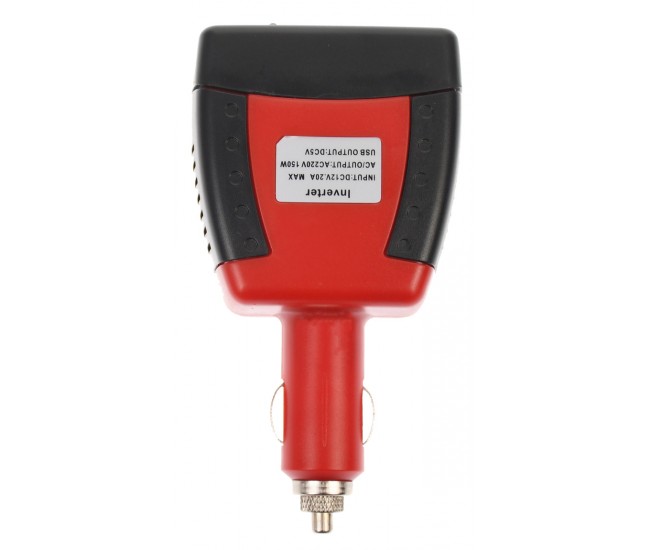 Invertor Auto 12V la 220V, USB 5V 0.5 A - INV150W