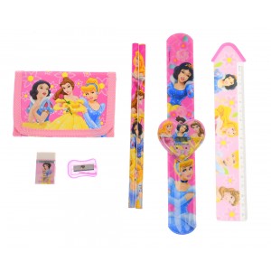 Set ceas, pentru copii, cu printese, portofel si rechizite cadou - COCOB8011646