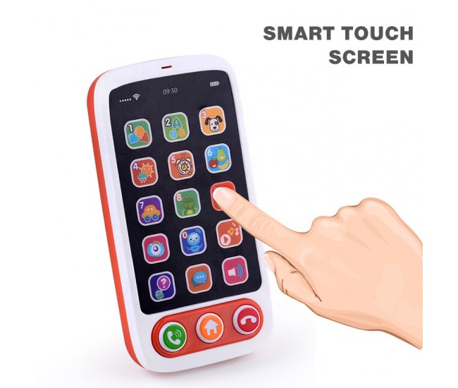 Telefon de jucarie cu touch, sunete si lumini - HE8001 Telefon de jucarie cu touch, sunete si lumini - HE8001