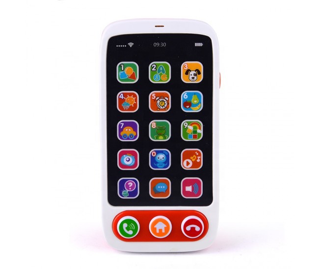 Telefon de jucarie cu touch, sunete si lumini - HE8001 Telefon de jucarie cu touch, sunete si lumini - HE8001