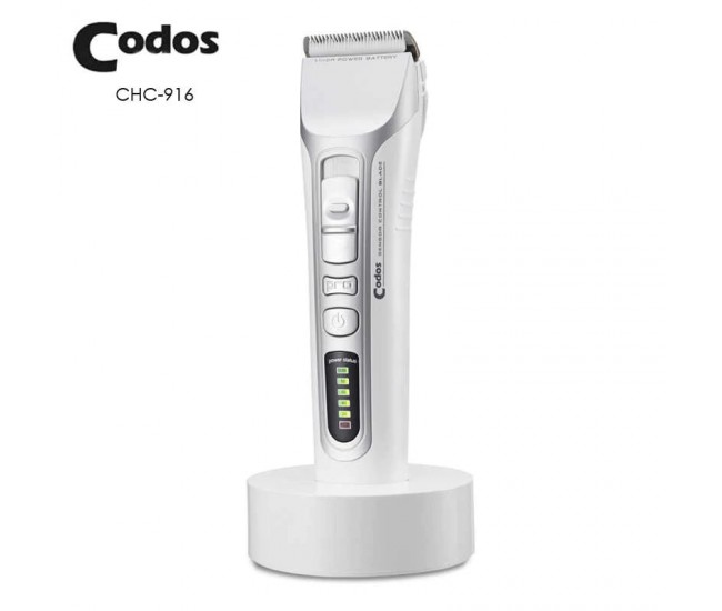 Masina de tuns profesionala cu LED si stand de incarcare Codos - Lama cu invelis din titan si cutit ceramic COS-916 Masina de tuns profesionala cu LED si stand de incarcare Codos - Lama cu invelis din titan si cutit ceramic COS-916