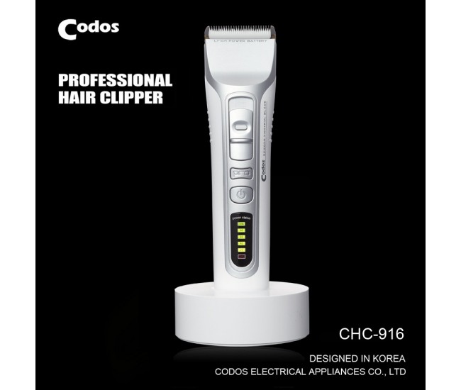 Masina de tuns profesionala cu LED si stand de incarcare Codos - Lama cu invelis din titan si cutit ceramic COS-916 Masina de tuns profesionala cu LED si stand de incarcare Codos - Lama cu invelis din titan si cutit ceramic COS-916