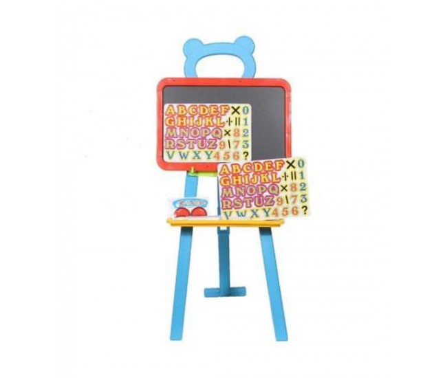 Tabla de jucarie pentru desen cu stativ (3in1) - creta, litere, si cifre magnetice - 8003B Tabla de jucarie pentru desen cu stativ (3in1) - creta, litere, si cifre magnetice - 8003B