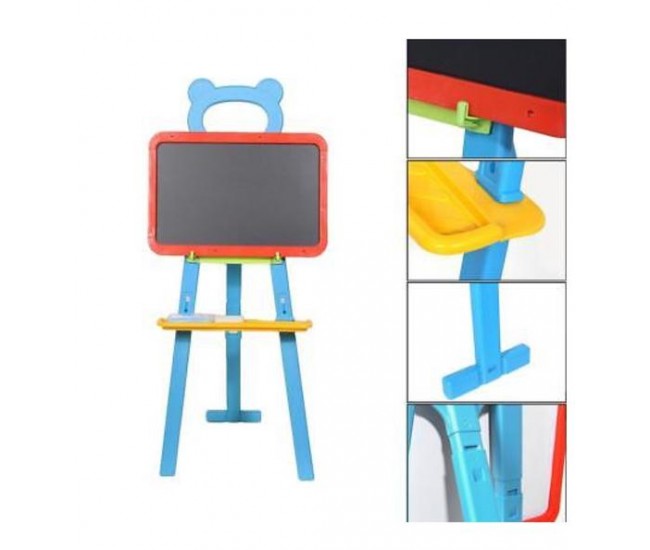 Tabla de jucarie pentru desen cu stativ (3in1) - creta, litere, si cifre magnetice - 8003B Tabla de jucarie pentru desen cu stativ (3in1) - creta, litere, si cifre magnetice - 8003B