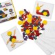 Joc educativ lemn, tangram 125 piese, Puzzle Blocks multicolor - 22200044