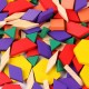 Joc educativ lemn, tangram 125 piese, Puzzle Blocks multicolor - 22200044