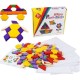 Joc educativ lemn, tangram 125 piese, Puzzle Blocks multicolor - 22200044