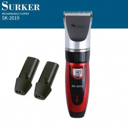 Masina profesionala de tuns, lama din titan si cutit ceramic, doi acumulatori inclusi, Surker SK2019B